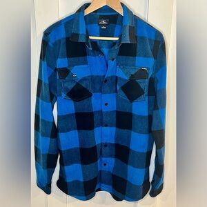 O'Neill Blue and Black Checkered Shirt